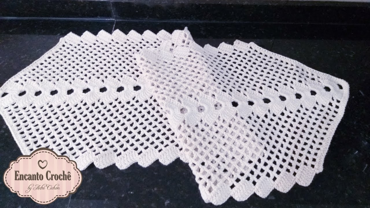 🧶Caminho de mesa Roma🧶