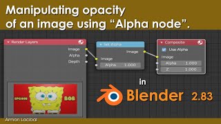 Setting Up opacity of an image in Blender.