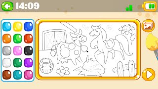 CREATIVE COLORING FUN! DIGITAL ART GAME | GO KIDS TABLET Part 2 | @androidforkids screenshot 5