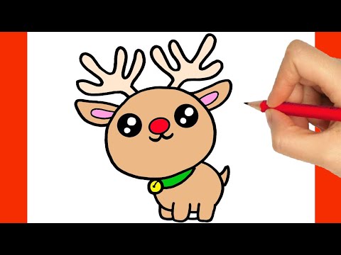 HOW TO DRAW A CHRISTMAS REINDEER - CHRISTMAS DRAWINGS