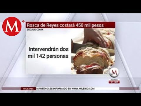 Reparten Rosca de Reyes de mil 440 metros en el Zcalo