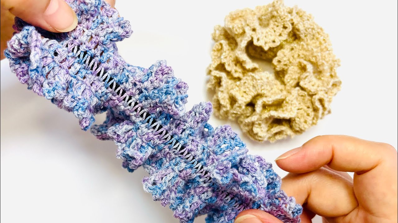 Crochet [Super Easy] Voluminous Scrunchie - YouTube
