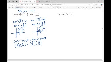Trig 3-4-4 Trig Functions of Inverse Trig functions Using Identities