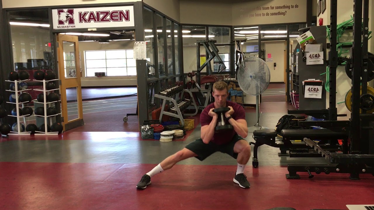 DB Goblet Lateral Lunge - YouTube
