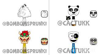 My sprunki oc Cactuk Vs Bombomsprunki Quadparison 22