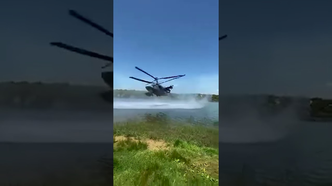 Купание Аллигатора. Ка-52 развлекают население  ЛНР.