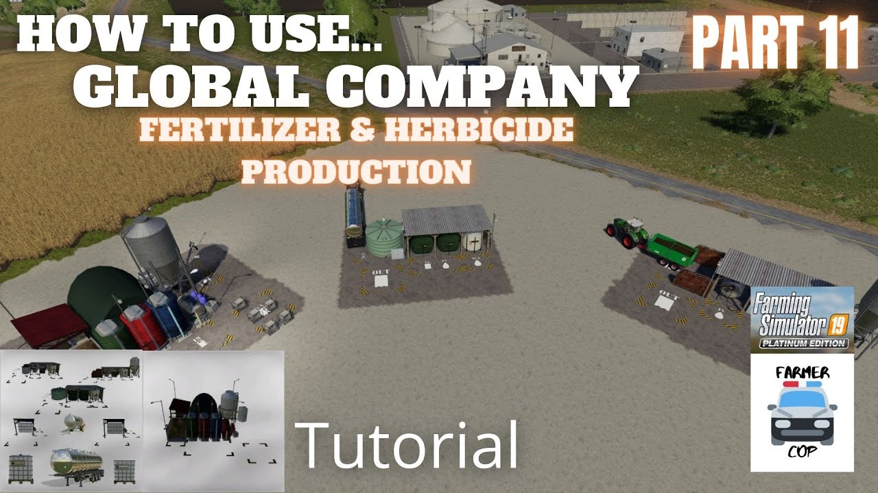 How To Use Global Company Part 11 - Fertilizer & Herbicide Production - Farming Simulator 19