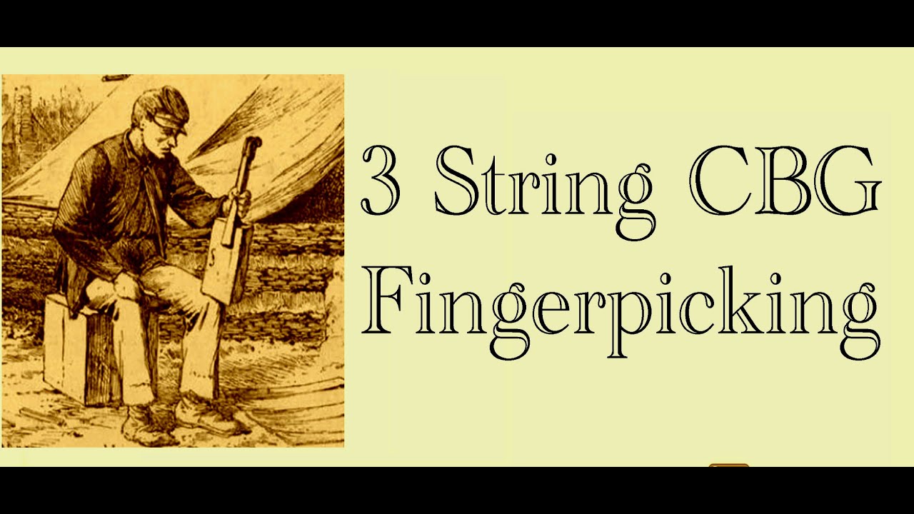 Finger Picking Blues 3 String Beginner Cigar Box Guitar Lesson 