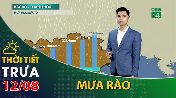 Thời tiết trưa, chiều 12/08/2022:Bắc Bộ, Bắc Trung Bộ có mưa to| VTC14