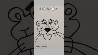 How to draw Pink Panther easy😊#pinkpanter #art #shorts #shortsfeed #shortvideo