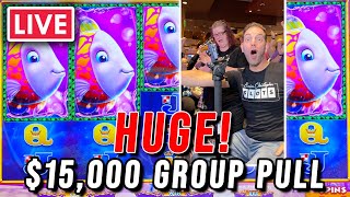 WE WON $200 PER LINE!  HUGE $15,000 GROUP PULL on Goldfish ⫸ MGM Grand Detroit