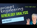 ANCESTRY IN THE AGE OF AI: Prompt engineering for Genealogy Analysis