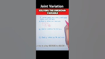 Joint Variation Math 9 #fyp #math9