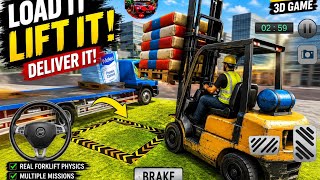 Forklift Loading Challenge 🚜 Heavy Stone Cargo Delivery | Extreme Forklift Driving Game screenshot 2