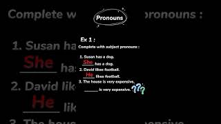 An Exercise on Subject Pronouns