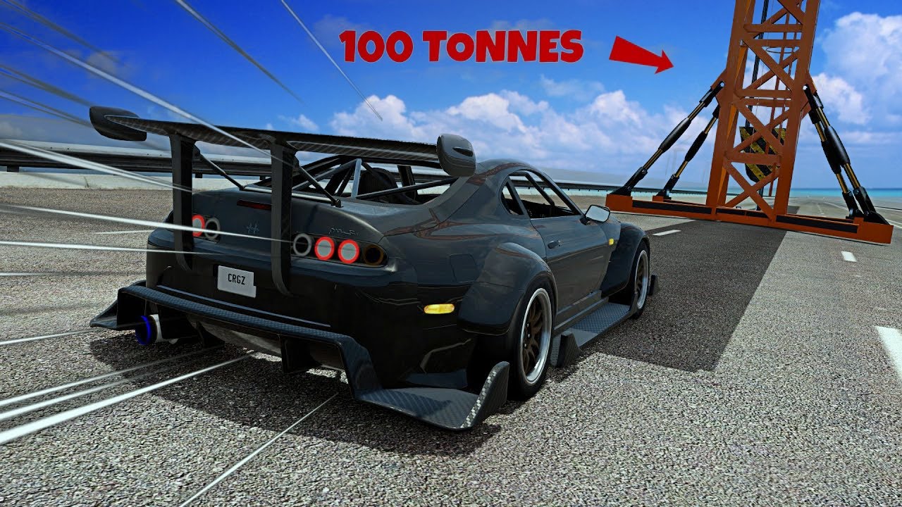 EST CE QUUN VEHICULE PEUT RENVERSER UNE GRUE  Beamng Epic Experience