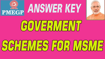 goverment schemese for msme pmegp II GOVERNMENT SCHEMES FOR MSME  II MODULE X
