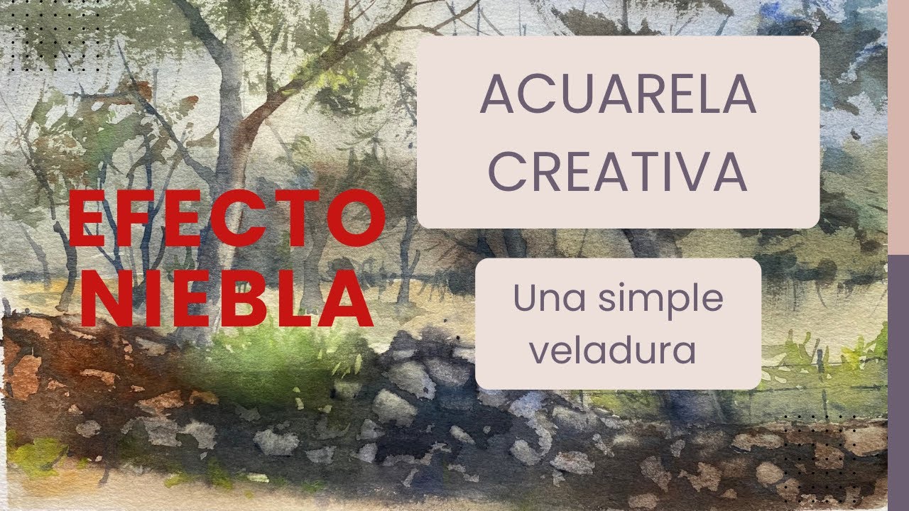 Acuarela creativa. Efecto niebla