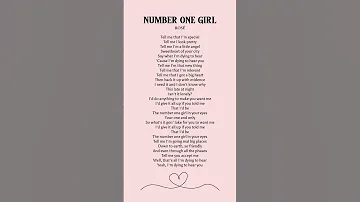 Rosé Number One Girl Lyrics Lyrics Music Song Spotify Kpop Songlyrics Rose 
