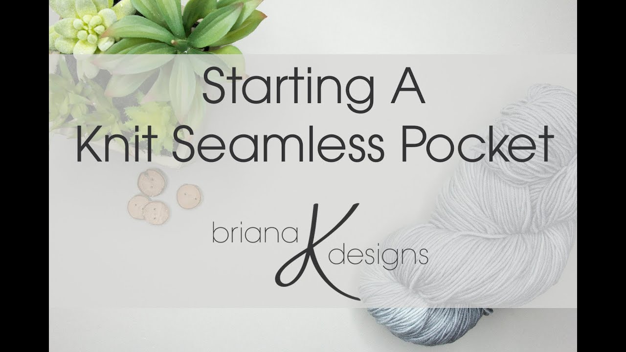 Starting a Seamless Knit Pocket 