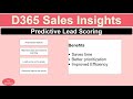 Dynamics 365 Sales Insights - Predictive lead scoring | Artificial Intelligence