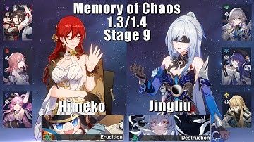 E0 Himeko & E0 Jingliu | 1.3/1.4 Memory of Chaos 9 | Honkai: Star Rail