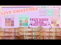 HUDA BEAUTY PASTEL OBSESSIONS PALETTE SWATCHES Live Real time Swatches Mint Lilac Rose Eyeshadow