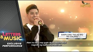 Nic Galano - Simpleng Tulad Mo (NET25 Letters and Music online)