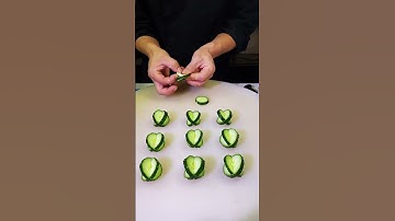 CUCUMBER 🥒 CARVING CUTTING TRICKS #Cucumber carving #vegetable carving skills