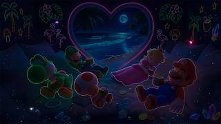 NO ADS Super Mario Galaxy Sleep with Heart Ocean View 💖 Relaxing Piano for Deep Sleep