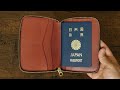 How to make a zipper passport case(PDF free pattern)/leathercraft/DIY