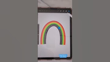 Drawing a Rainbow in Procreate #shorts