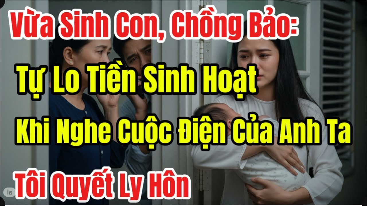Vừa Sinh Con, Chồng Bảo: Tự Lo Tiền Sinh Hoạt, Khi Nghe Cuộc Điện Của Anh Ta, Tôi Quyết Ly Hôn