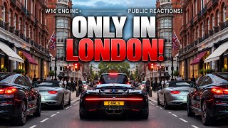 $4M Bugatti CHIRON Drive In London! *INSANE REACTIONS & W16 Engine Sound!