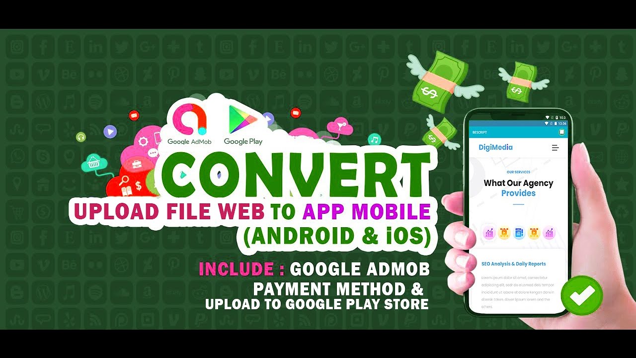 WebintoApp : Convert Files Web ke APK Mobile (Android & iOS) - Include Google AdMob & Play Store
