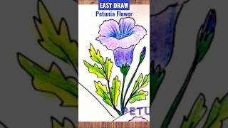 EASY DRAW I Petunia Flower #shorts