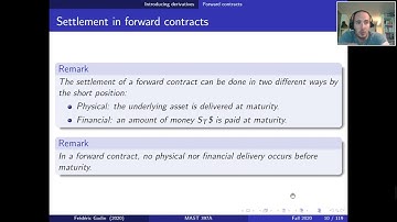 IQF Chapter 1 Part1 (Financial derivatives, forward & futures contracts, no-arbitrage pricing)