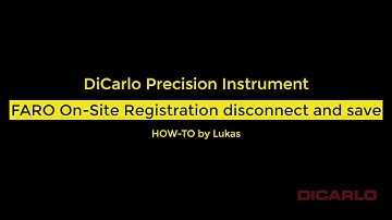 FARO SCENE On-Site registration disconnect and save