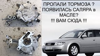 КАК СНЯТЬ ТАНДЕМНЫЙ НАСОС на AUDI A4 B6/ ЗАМЕНА ПРОКЛАДКИ / ПЛОХО ЗАВОДИТЬСЯ МОТОР 1.9/2.0 дизель