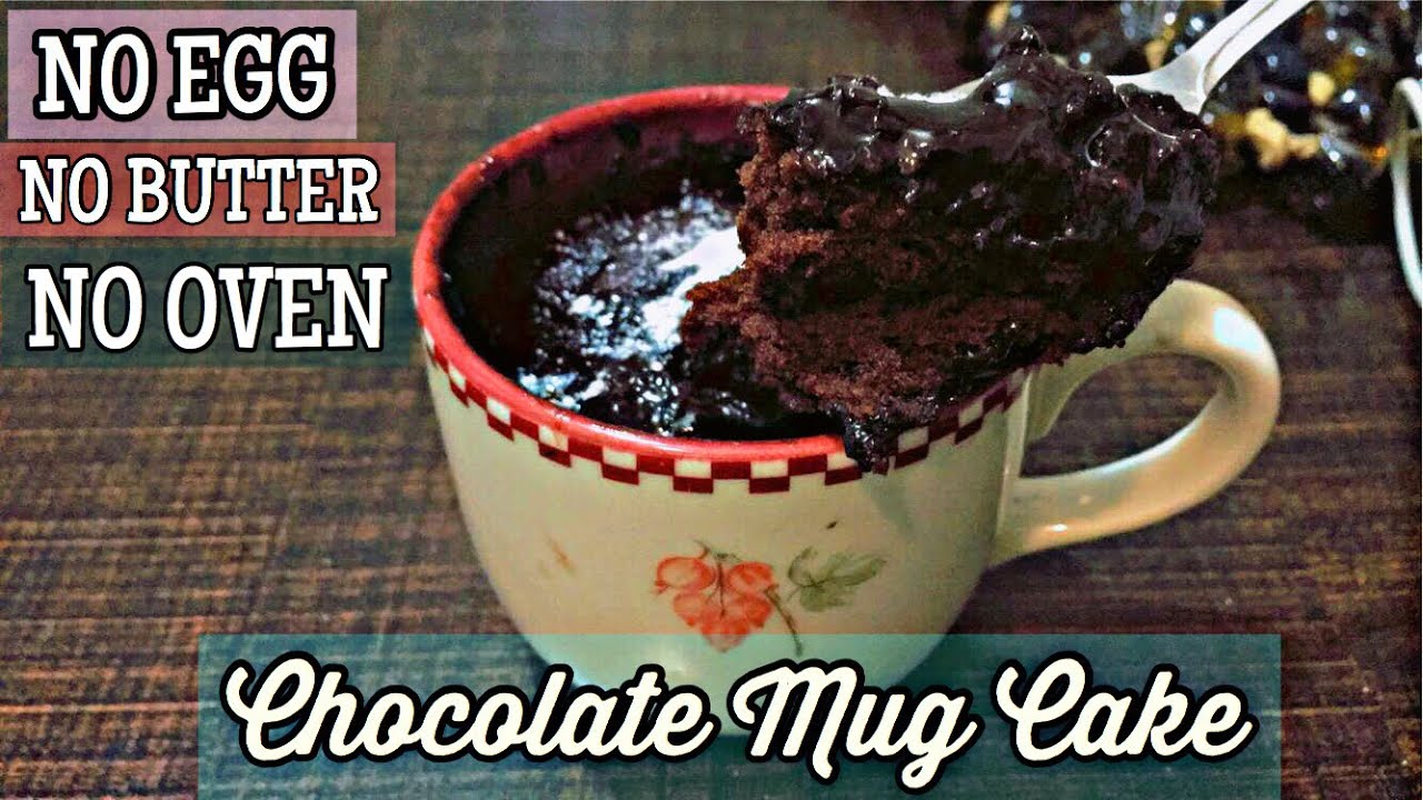 Chocolate Mug Cake In 1 Minute Without Egg And Butter Soft And 