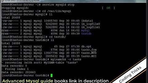 ERROR 144 HY000 Table  is marked as crashed and last automatic repair failed | Mysql  Guide