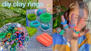 diy chunky clay rings | cheap + cute💙