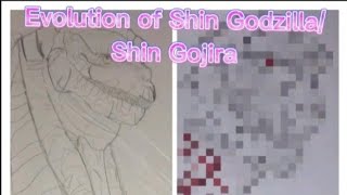 How To Draw Shin Godzillathen Vs Now Tutorial Braydon Drew Vista