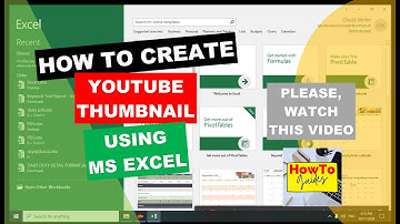 How To Create Youtube Thumbnail In Excel?