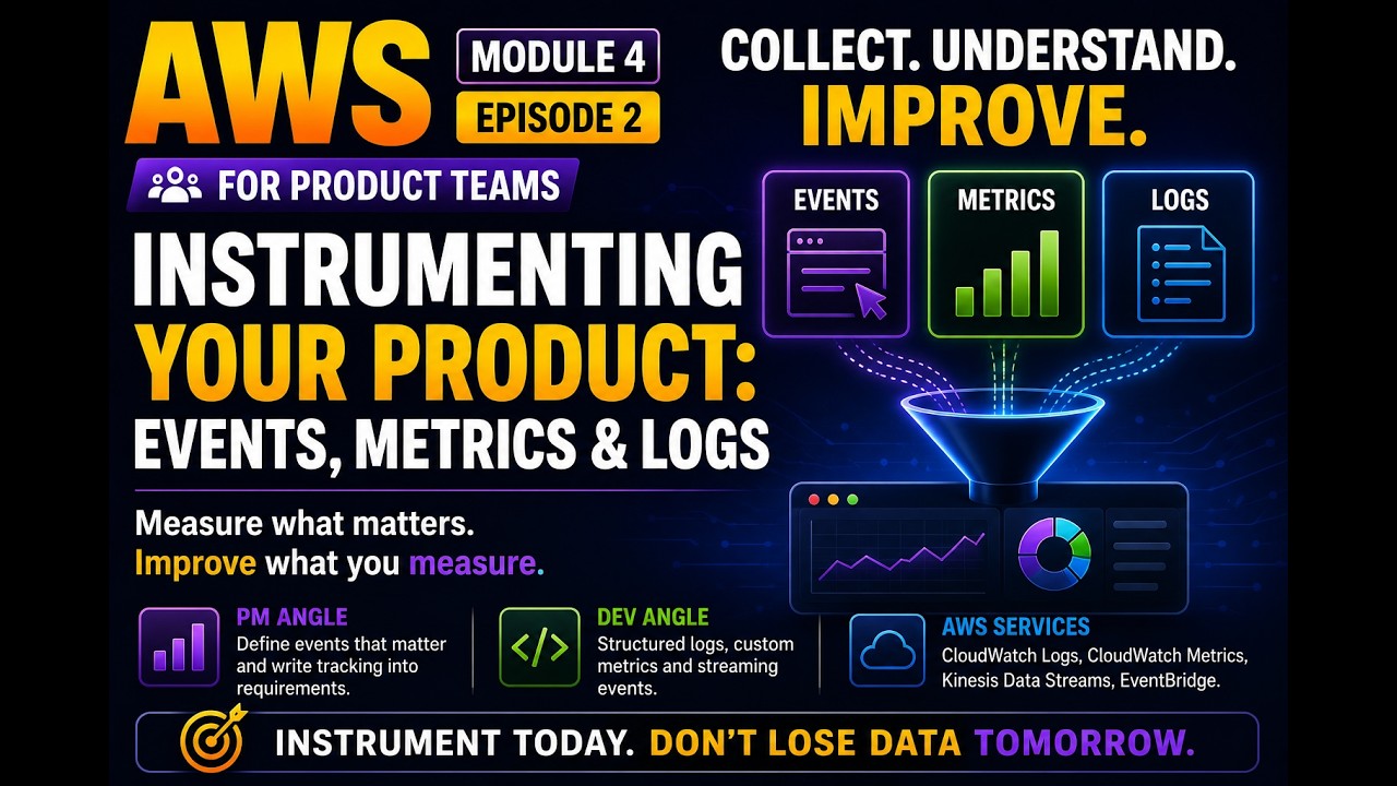 Instrumenting Your Product: Events, Metrics & Logs | AWS for Product Teams M4E2
