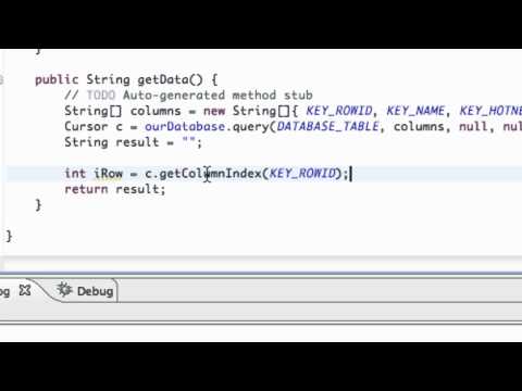 Android Application Development Tutorial   120   Reading SQLite Database with Cursor