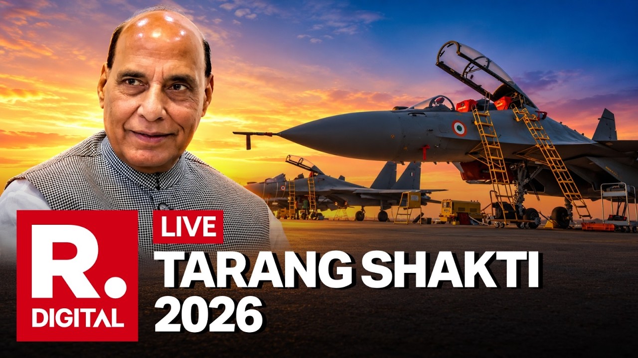 LIVE: Rajnath Singh Arrives at Jodhpur Air Force Station for Exercise Tarang Shakti 2026