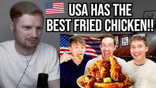 Reaction To Brits try Chicken and Waffles with Try Guy Keith!