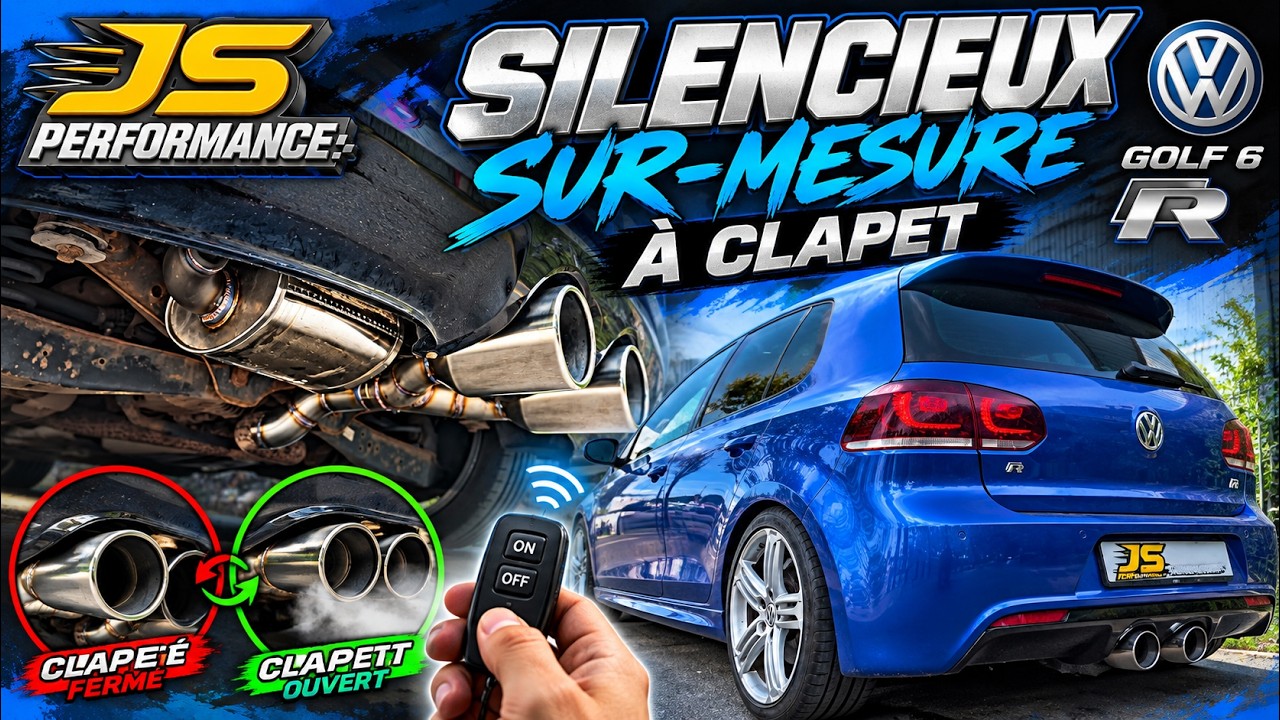 Silencieux sur-mesure à clapet Volkswagen golf 6 R by JS PERFORMANCE