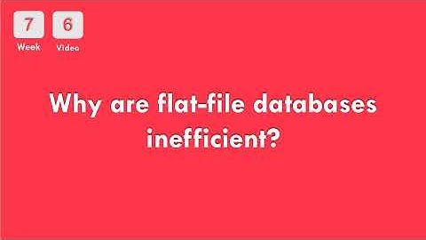 [7-6] CS50x In Arabic - Why are flat-file databases inefficient?